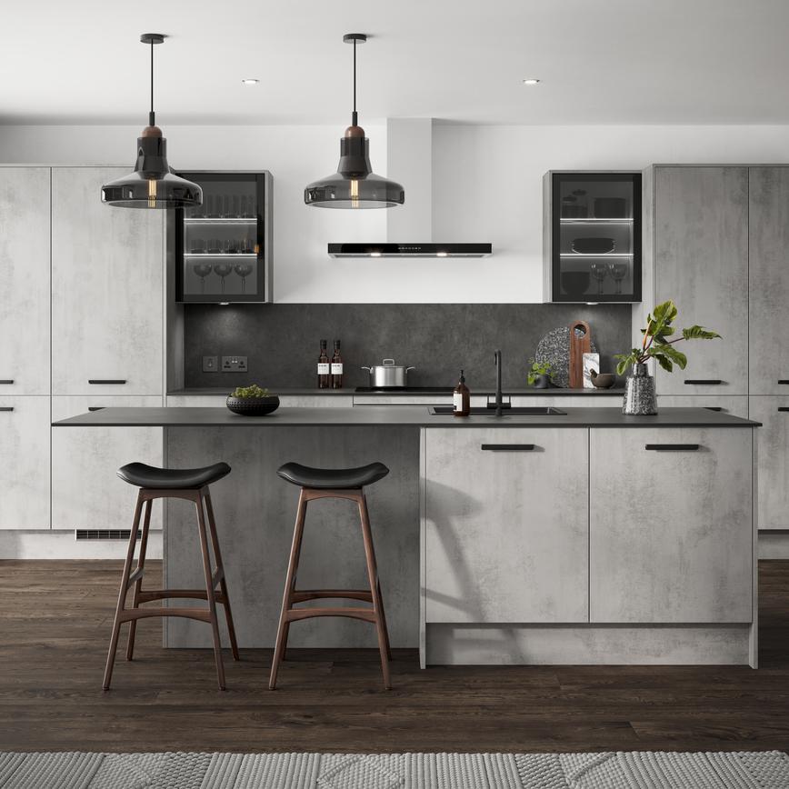 Hockley Concrete Kitchen Main Set Shot