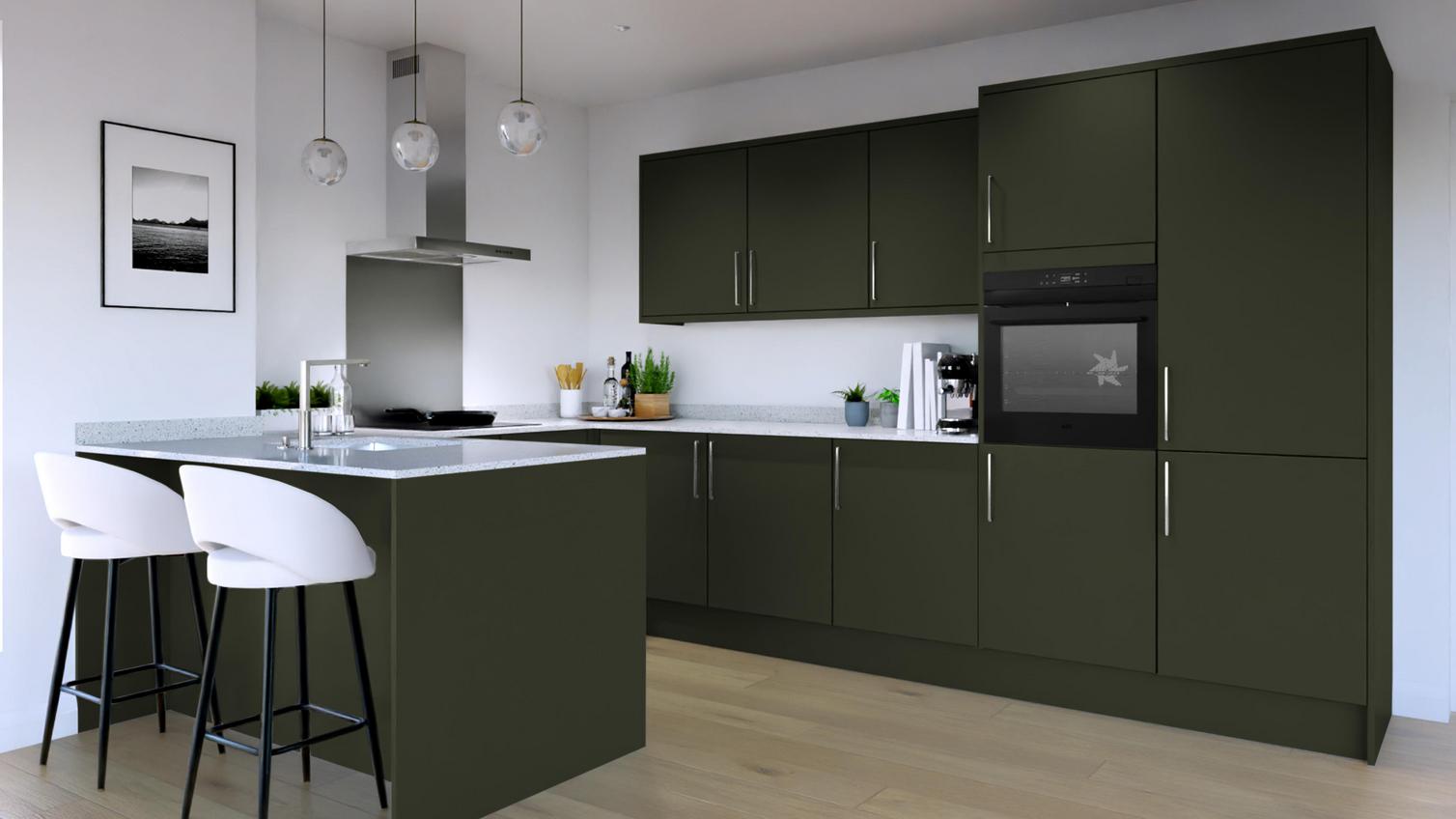 Hockley Super Matt Fir Green EKES Penisula