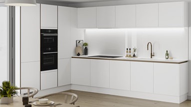 Hockley Super Matt White Handleless - Alternative Angle