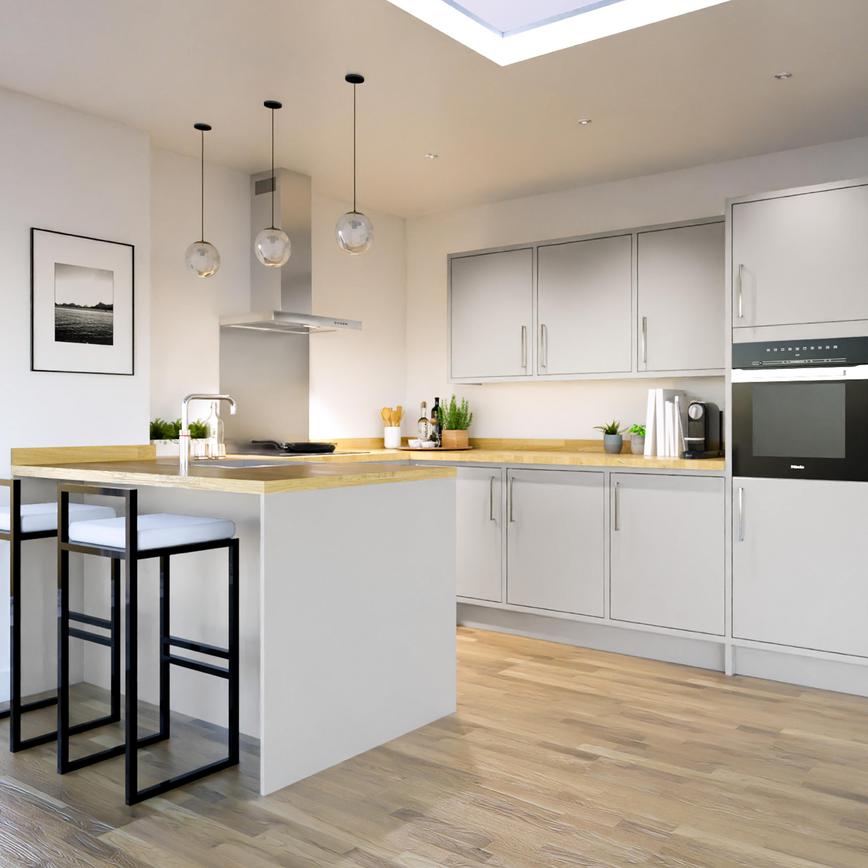 Hockley Super Matt Dove Grey In-Frame EKES Peninsula