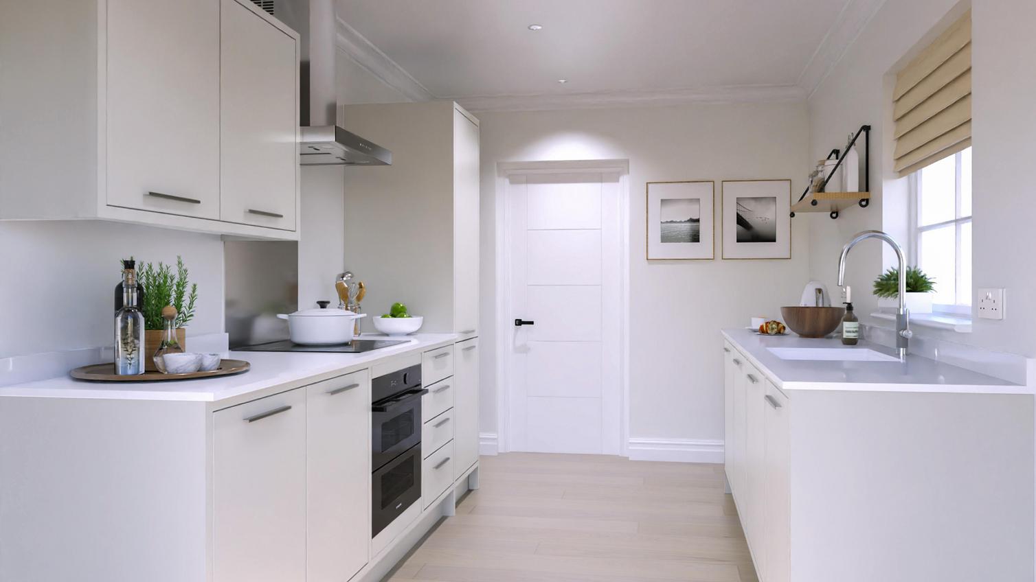 Hockley In Frame Super Matt White EKES Galley