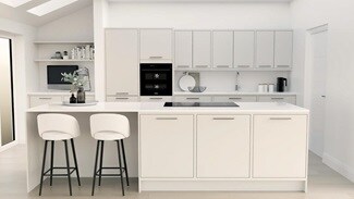 Hockley Super Matt White In-Frame EKES Island