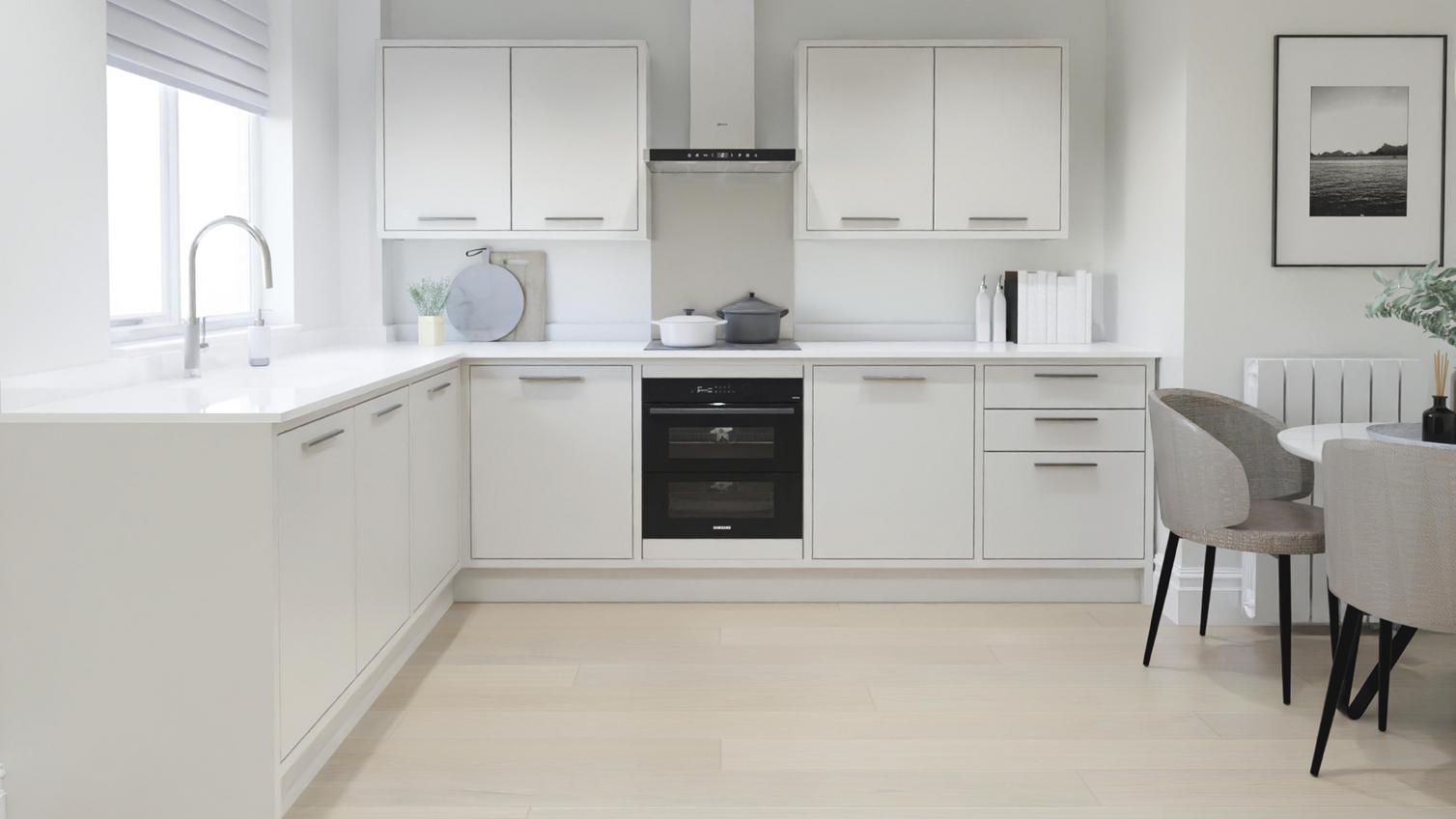 Hockley Super Matt White In-Frame EKES L-Shape