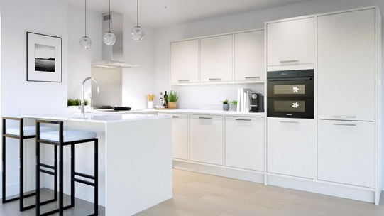 Hockley Super Matt White In-Frame EKES Peninsula