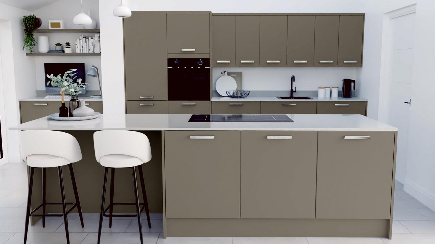 Hockley Mirror Gloss Sand Grey EKES Island