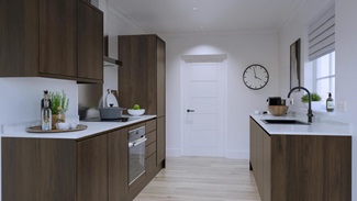 Hockley Textures Dark Oak Handleless EKES Galley