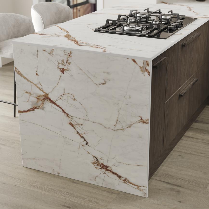 Hockley  Textures  Dark Oak and Super Matt Sandstone Worktop