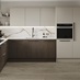 Hockley Textures Dark Oak and Super Matt Sandstone Kitchen Set Shot