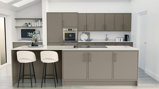 Hockley Super Matt Sand Grey InFrame Island