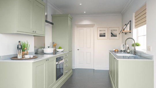 Bridgmere Sage Green EKES  Set Shot Galley