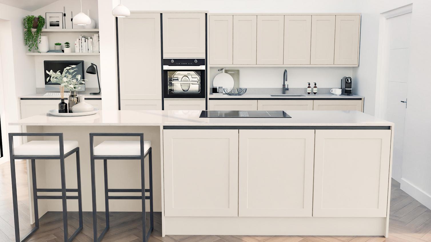 Frome Porcelain Handleless EKES Island