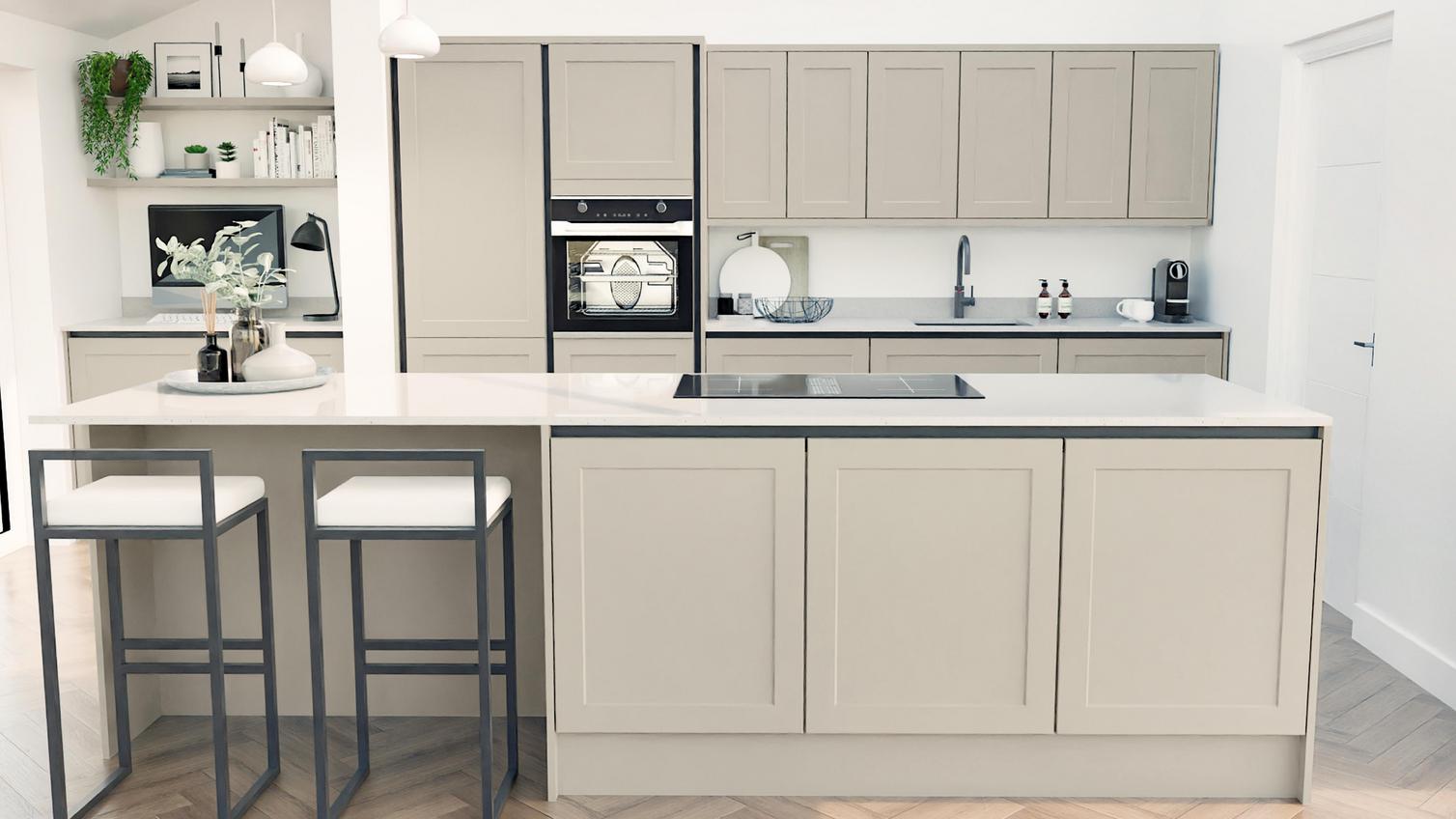 Frome Sandstone Handleless EKES Island