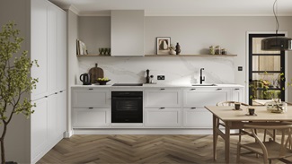 Frome Dove Grey Inframe Main Kitchen Set Shot