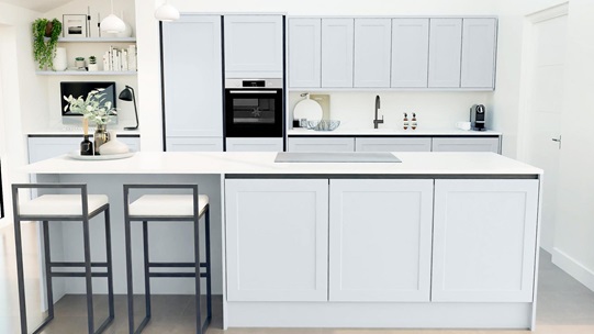 Frome Mist Handleless EKES Set Shot Island