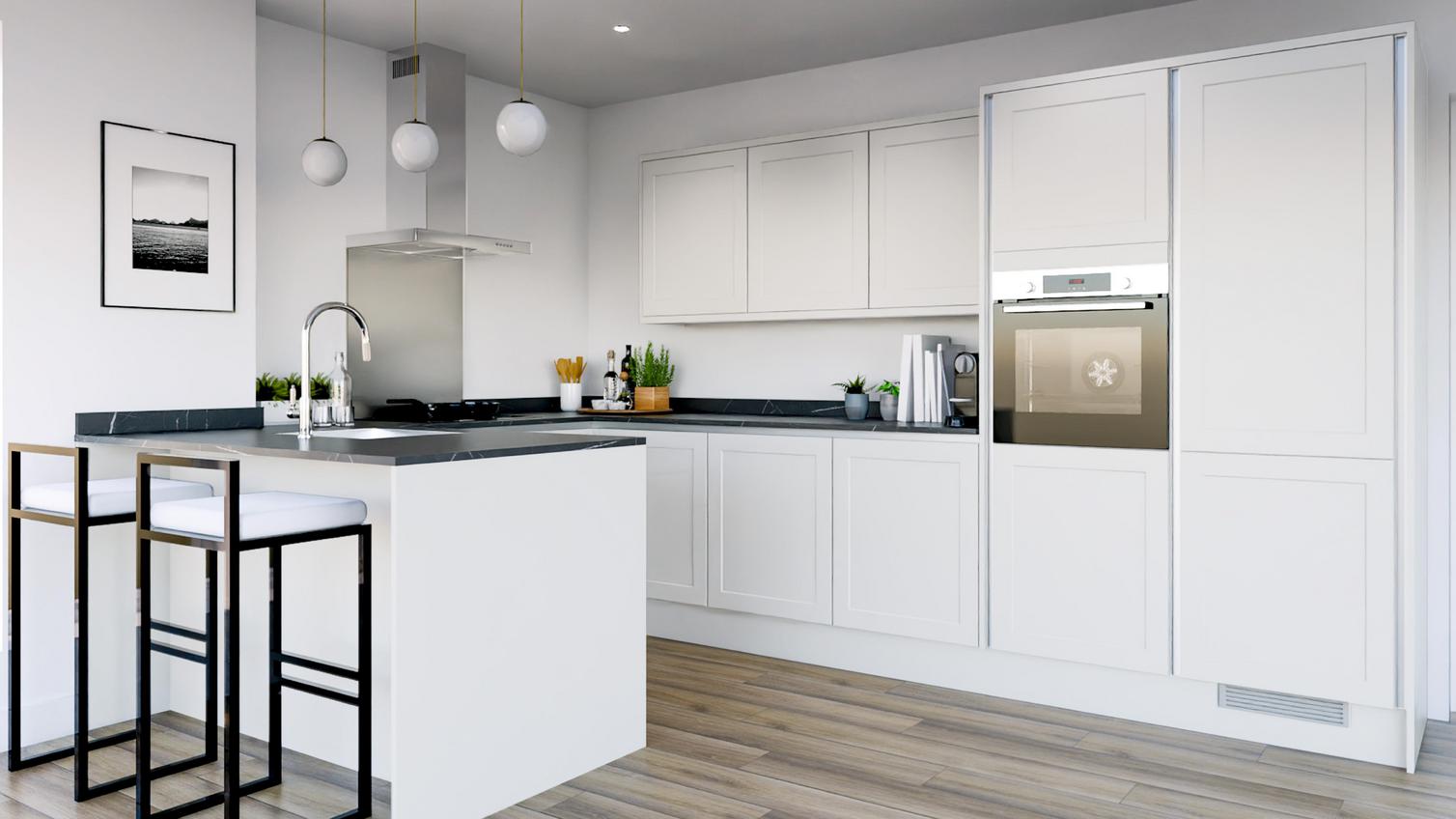 Frome_White_Handleless_EKES_SetShot_Peninsula_CAD