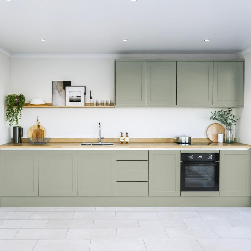 Frome Reed Green Handleless EKES SingleWall