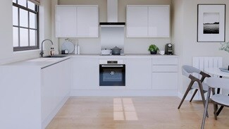 Winterton White Gloss Handleless EKES L Shape