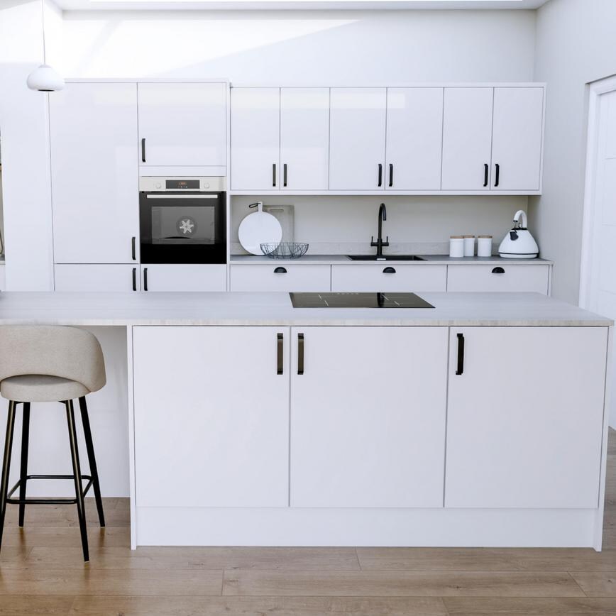 Winterton White Gloss EKES Island