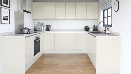 Winterton Porcelain Gloss Handleless EKES U Shaped