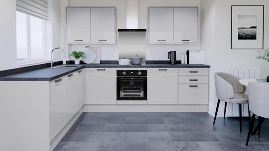 Winterton Dove Grey Gloss EKES L Shape