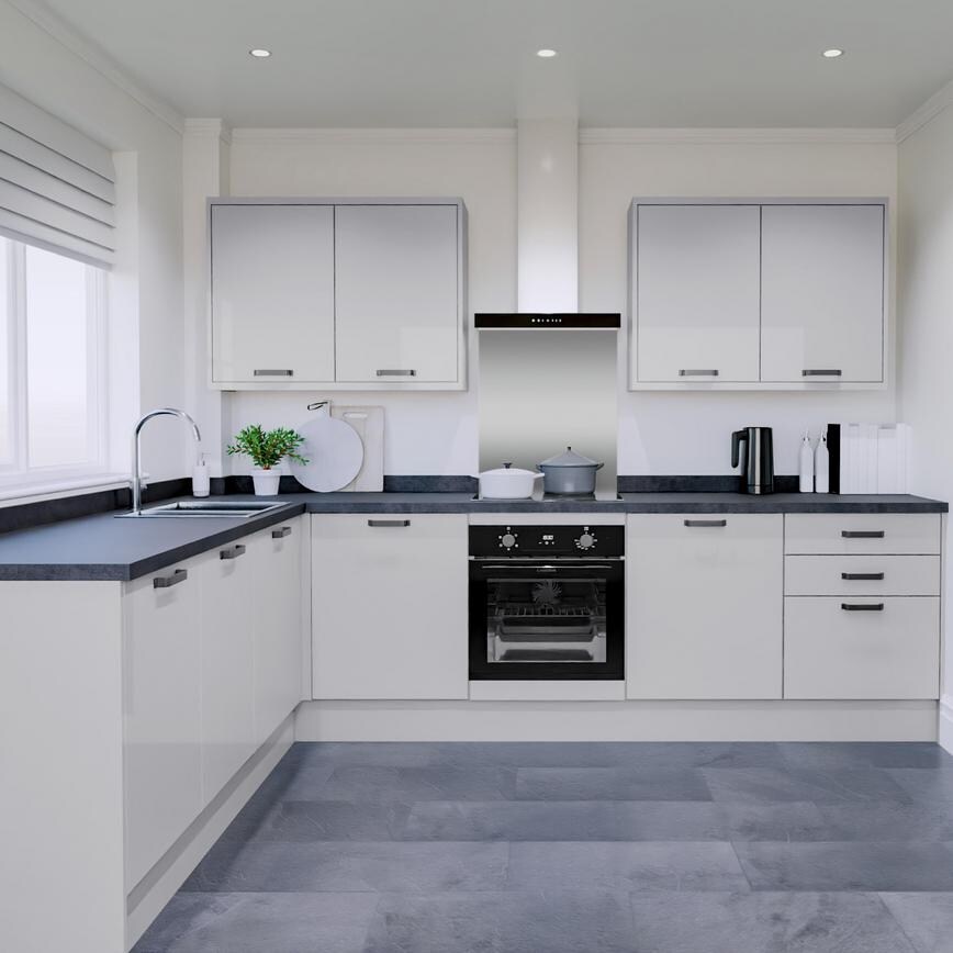 Winterton Dove Grey Gloss EKES L Shape