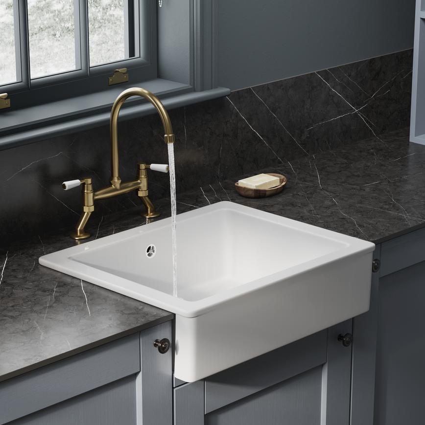 Fairford Dusk Blue Sink and Tap Cameo