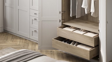 Halesworth Dove Grey Bedroom Warderobe With Drawers