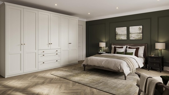 Halesworth Porcelain Main Set Shot Single Wall Warderobe With Drawers