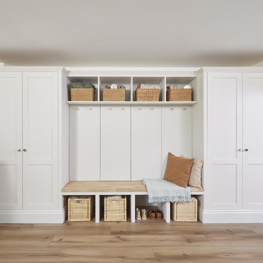 Halesworth Porcelain Influencer Photoshoot Courtney Hallway Door Closed Straight On 