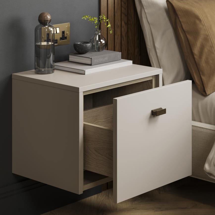 Hockley Super Matt Sandstone Bedroom Bedside Table