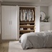 Greenwich Gloss White Bedroom Warderobe Door Open