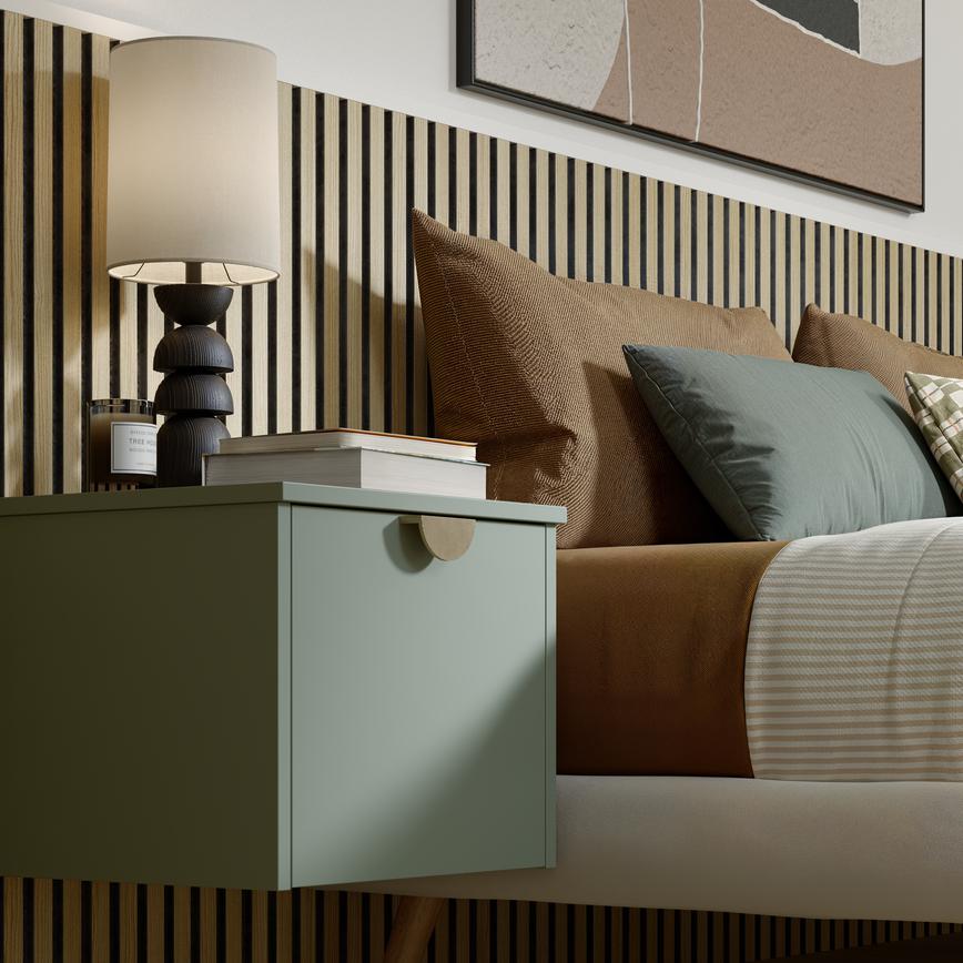 Hockley Super Matt Reed Green Bed Side Table