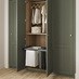 Anthracite 800mm Fitted Wardrobe Pull-Out Trouser Rail and Beige 365mm Pull-Out Laundry Bag Angle