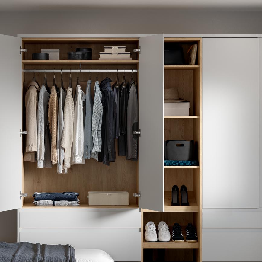 Clerkenwell Super Matt Dove Grey Open Wardrobe