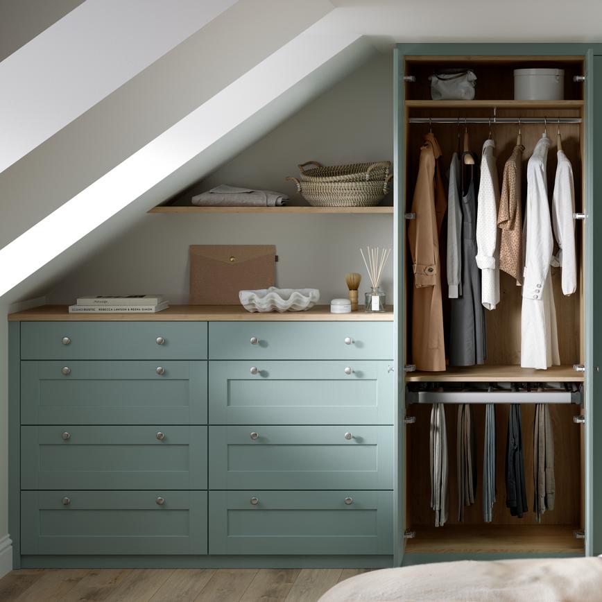 Halesworth Seafoam Open Wardrobe 
