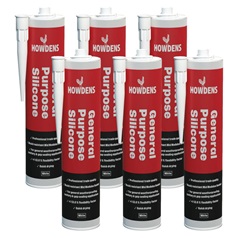 Howdens 310ml Clear General Purpose Sealant Pack of 6