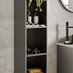 Clerkenwell Metallic Titanium Bathroom Open Unit