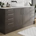 Hockley Textures Dark Stone Bathroom Cabinets