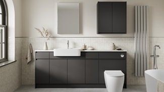 Clerkenwell Super Matt Charcoal Bathroom Set Shot