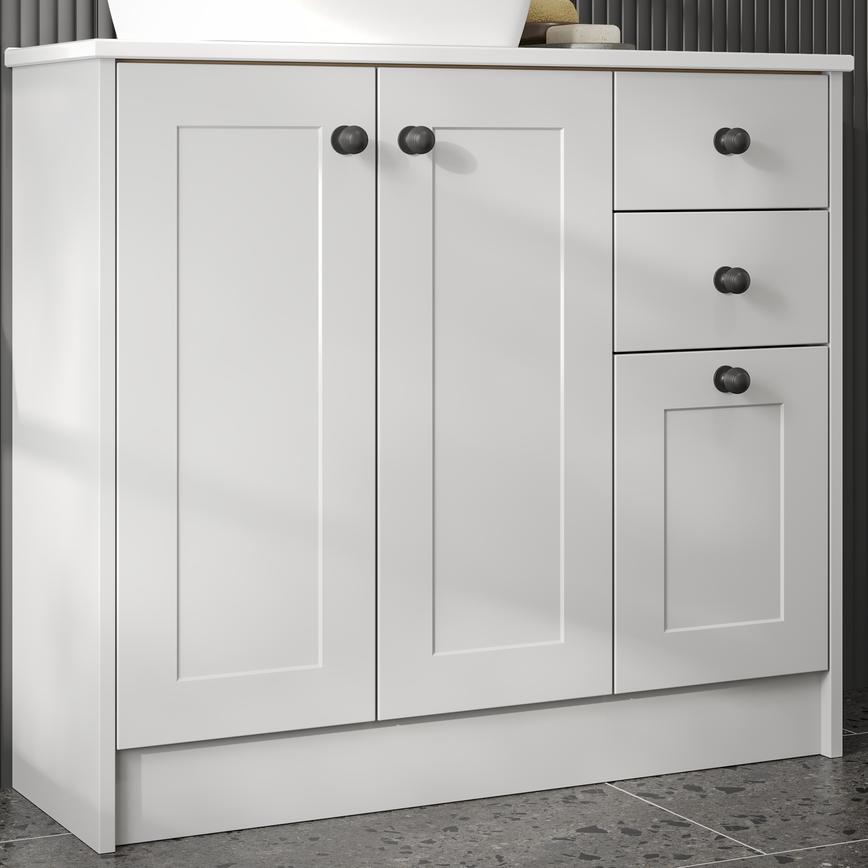 Frome Dove Grey Bathroom Bank of Frontals