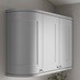 Dove Grey Curved Cabinet Cornice/Pelmet Return Square Profile fitted with wall cabinet