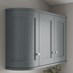 Chilcomb Dusk Blue Curved Cabinet Cornice/Pelmet Return Square Profile fitted with wall cabinet
