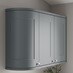 Dusk Blue Curved Cabinet Cornice/Pelmet Return Square Profile fitted with wall cabinet