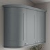 Dusk Blue Curved Cabinet Cornice Return Classic Profile fitted with wall cabinet