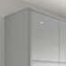 Gloss Dove Grey 32mm Square Curved Corner Post Cap Fitted With Wall Cabinet And Appliances
