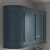 Chilcomb Grain Marine Blue 312mm Curved Square Cornice or Pelmet