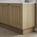 Grained Oak Tongue and Grove Base Decor End Shown with Cabinet