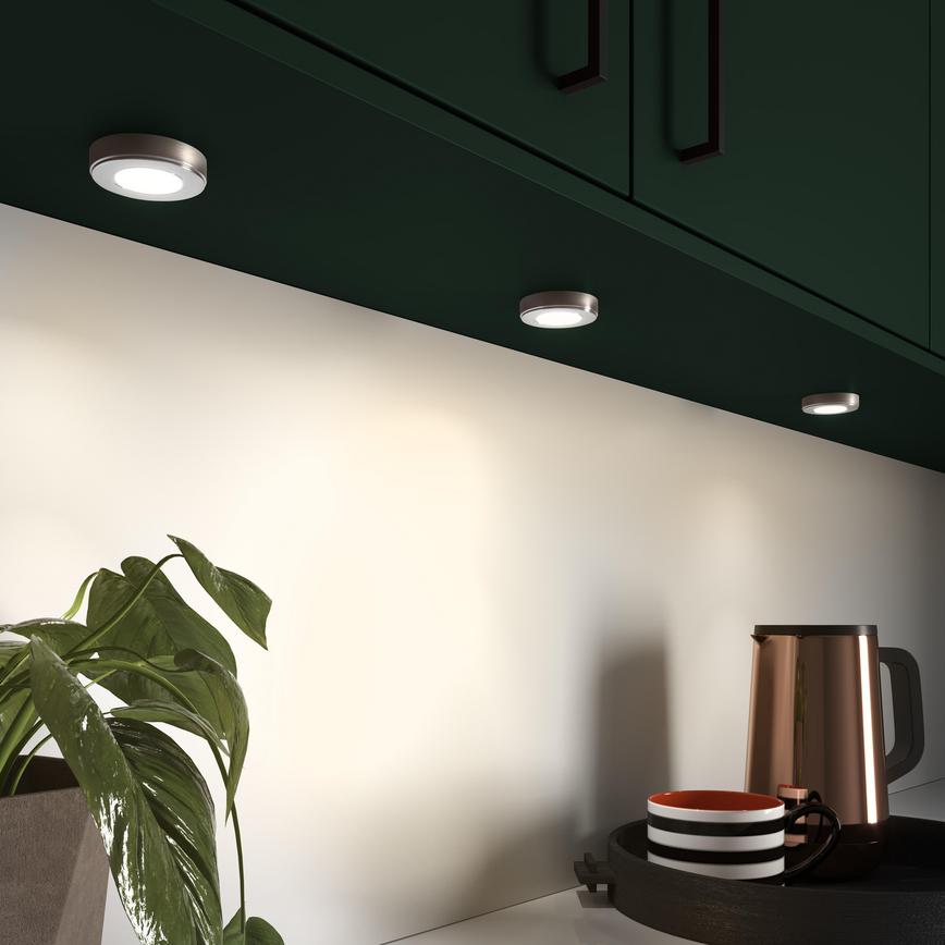 Sensio Hype R Pro SE90150P0 Silver Brushed Steel Under Cabinet Warm White Light