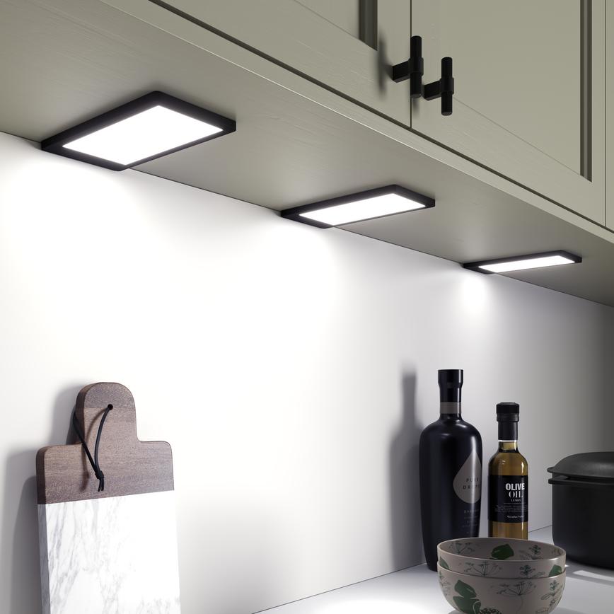Sensio Astro Neo Pro SE11598P0 Black Bezel Rectangular Under Cabinet Light Cool White