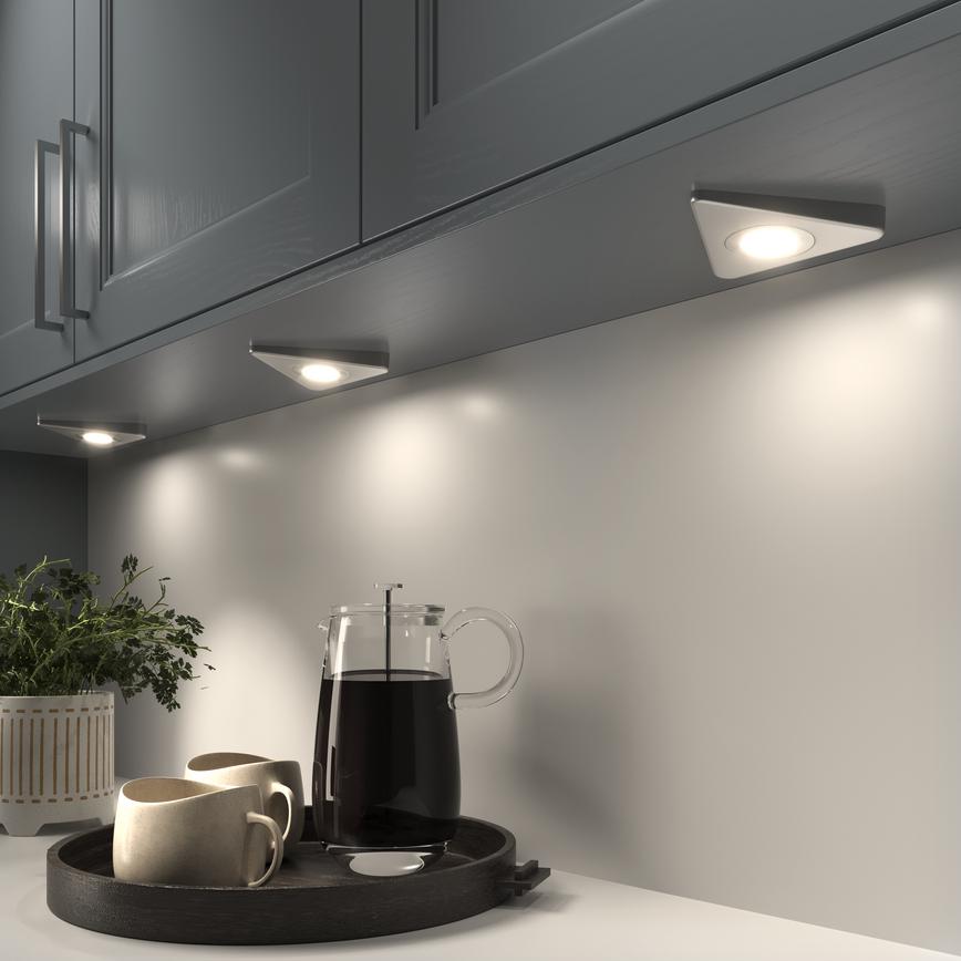 LED Pyramid Downlight Trio Tone Elmbridge Dusk Blue Kitchen Neutral
